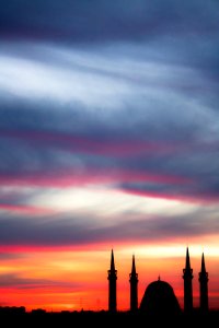 Black Dome Silhouette Taken During Sunset