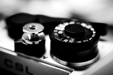 Greyscale Photography Of Camera photo