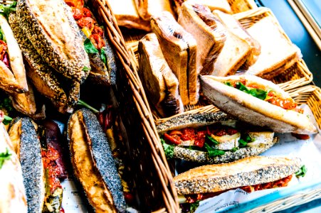 Sandwich In Basket