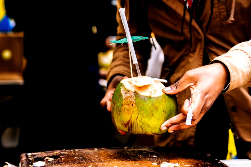 Person Holding Coconut