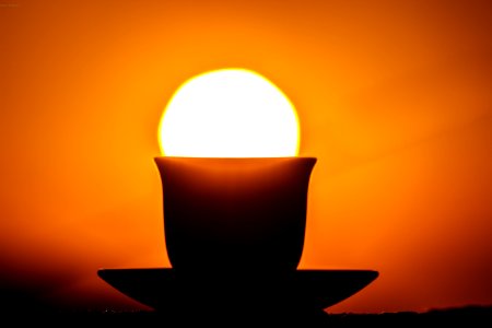 Mug With Plate Silhouette Photo