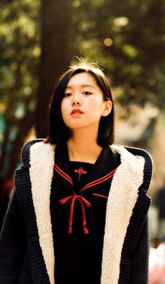 Woman Wearing Black And White Jacket