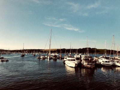 White Yacht On Harbour