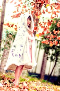 Woman Wearing Cloak