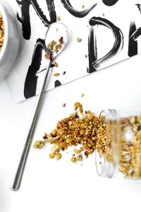 Clear Glass Jar And Granola