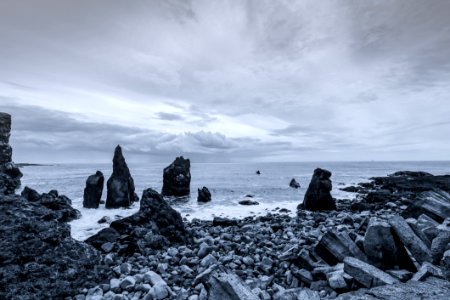 Ocean Near Grey Form Stone photo