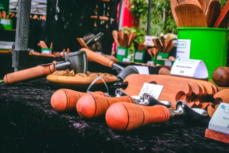 Brown Wooden Tools On Table