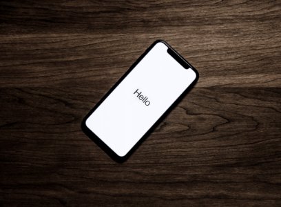 Black Iphone 7 On Brown Table