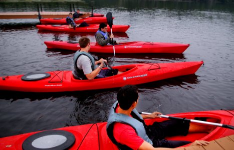 People Riding Kayaks photo