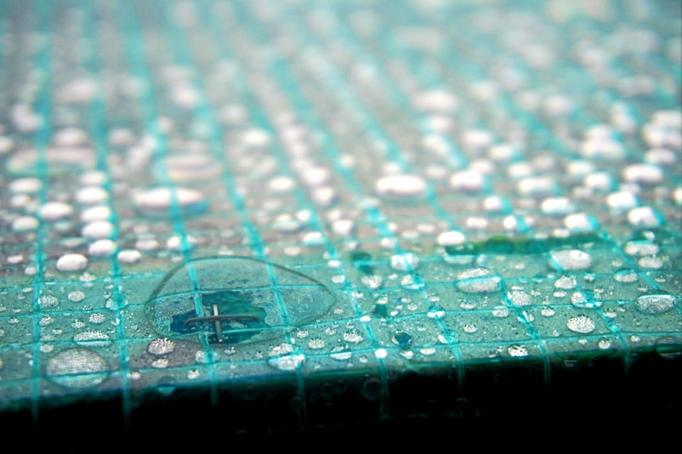 Green Tiles With Waterdrops