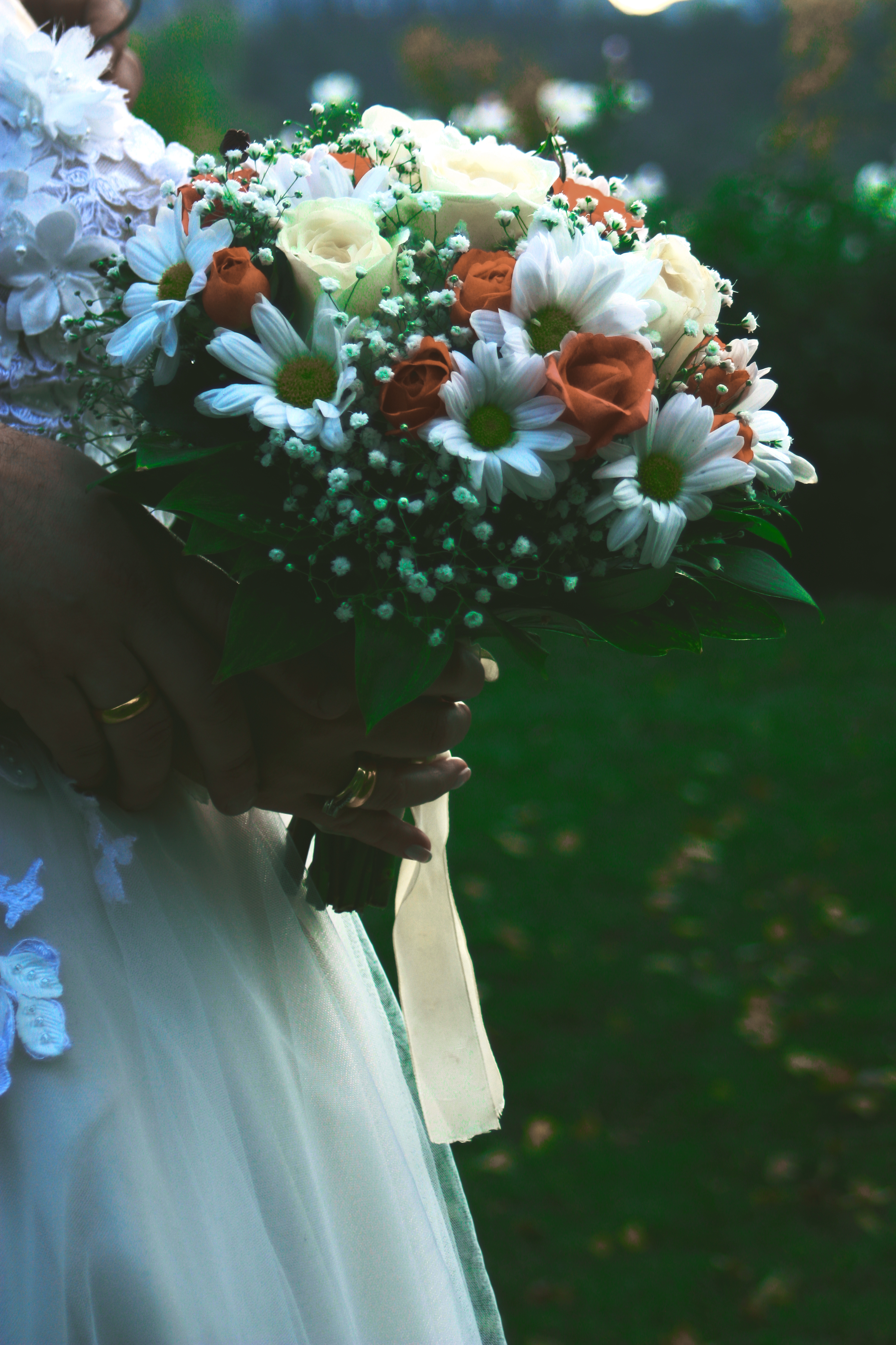 Bride Holding Bridal Bouquet