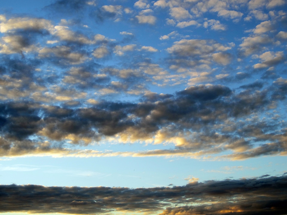 Dark clouds sunrise summer morning