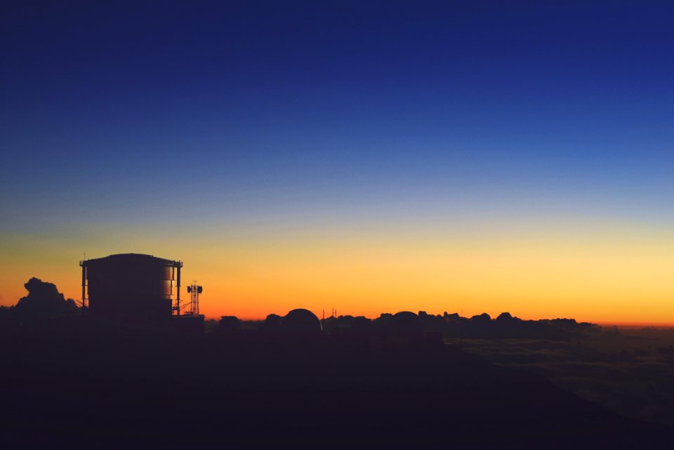 Silhouette Of House After Sunset