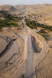 Desert village landscape