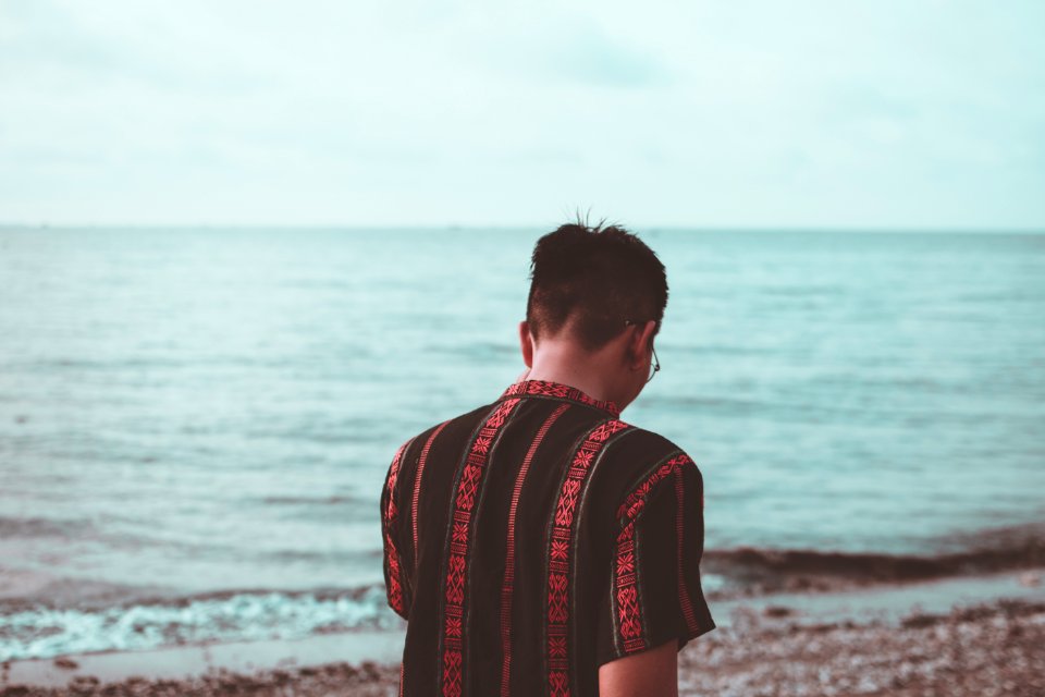 Beach Landscape Man