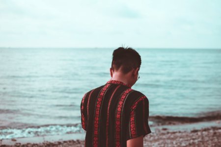 Beach Landscape Man
