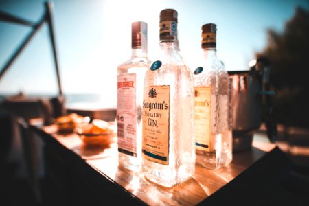 Alcohol Bottles Bar photo