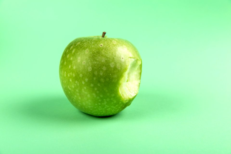 Apple Bitten Close-up