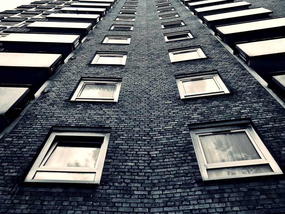 Architecture Black-and-white Brick photo