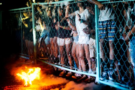 People Outside The Fence