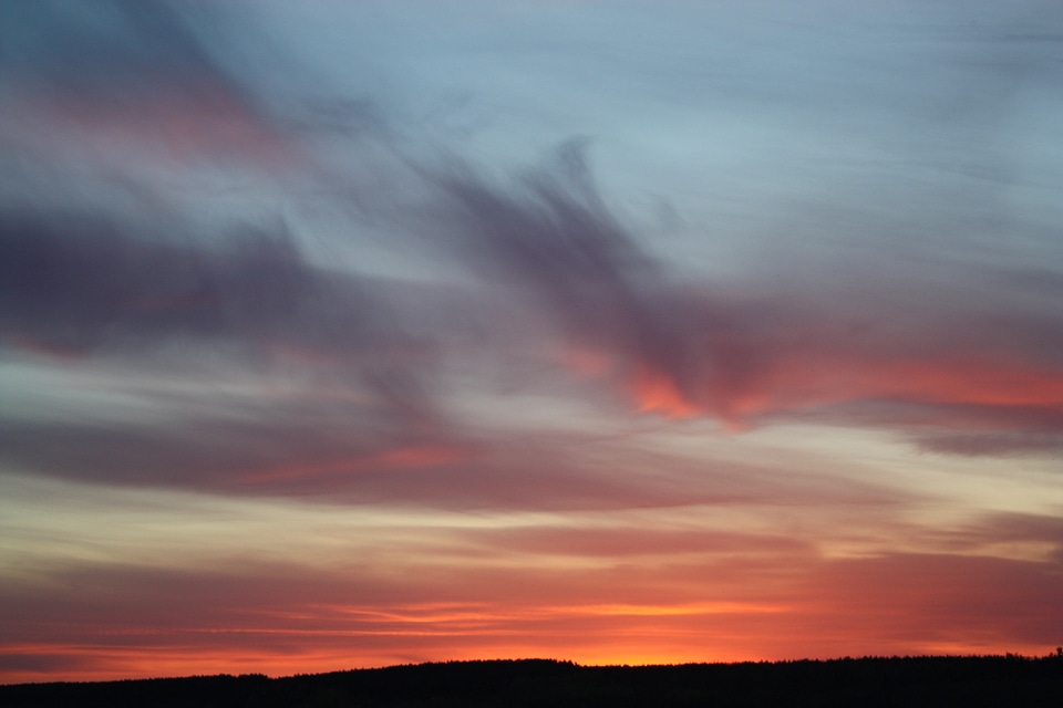 Evening twilight sky