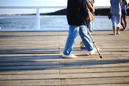 Woman With A Crutch