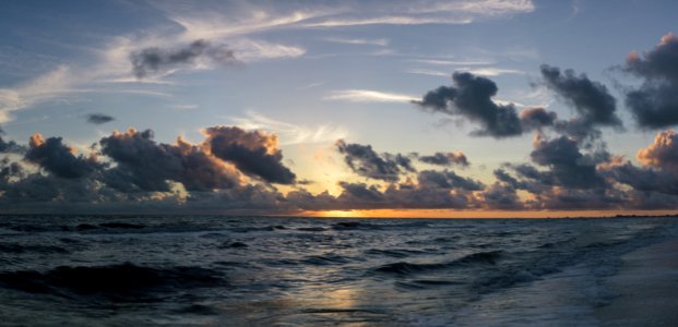 Beach Clouds Dawn photo