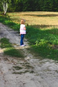Little Girl On Path