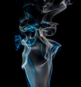 Blue And White Smoke Digital Wallpaper photo