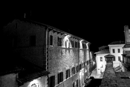 Monochrome Photo Of Concrete Houses photo