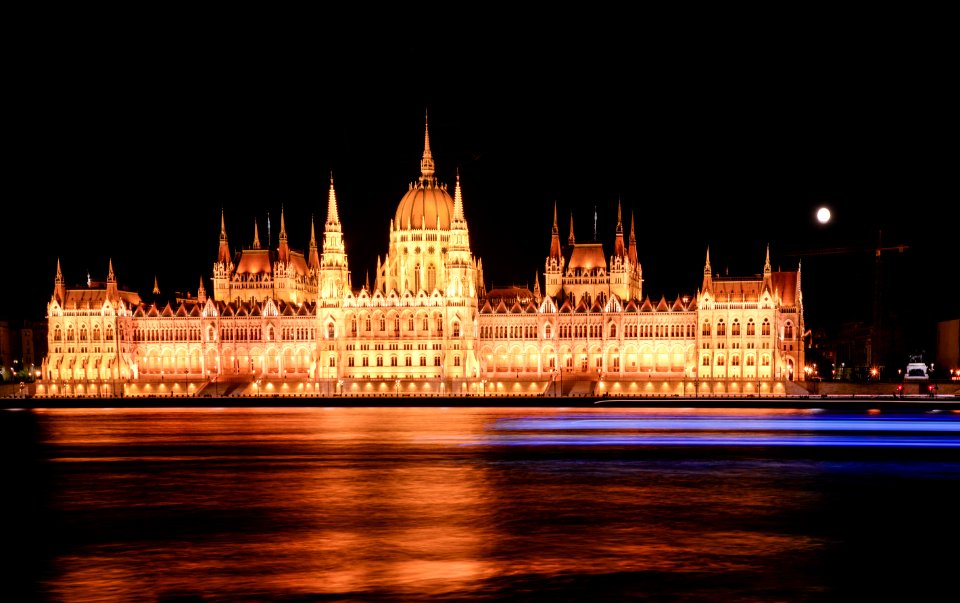 Illuminated Castle At Night