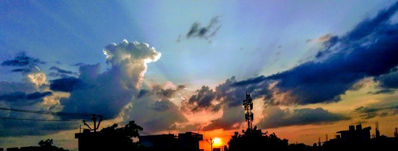 Backlit Clouds Dawn photo