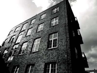 Architecture Black-and-white Brick photo
