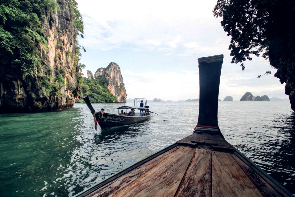 Boats Cliffs Environment