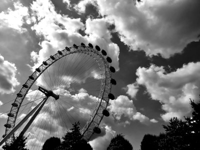 Amusement Park Black-and-white photo