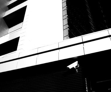 Black-and-white Building Camera