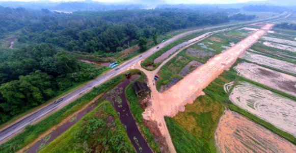 Aerial Asphalt Countryside