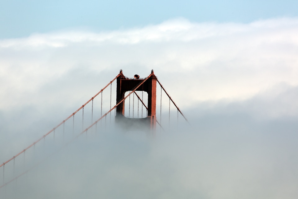 Clouds tower san francisco photo