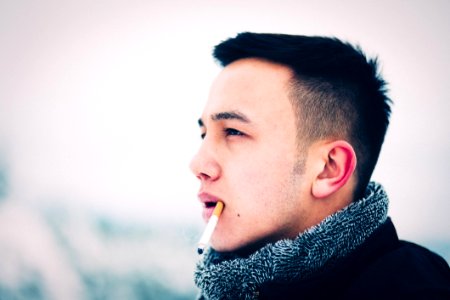 Cigarette Close-up Cold photo