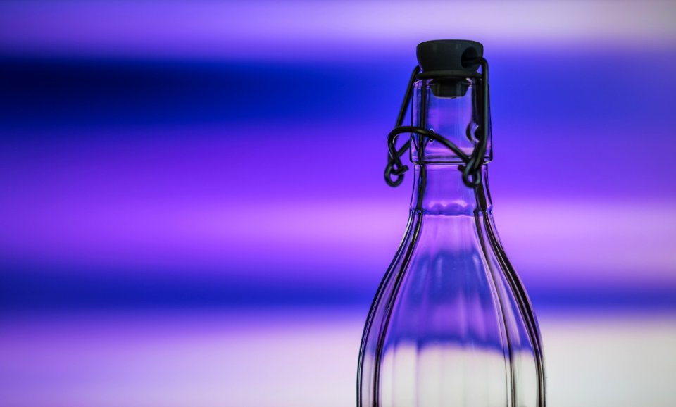 Blue Bottle Close-up