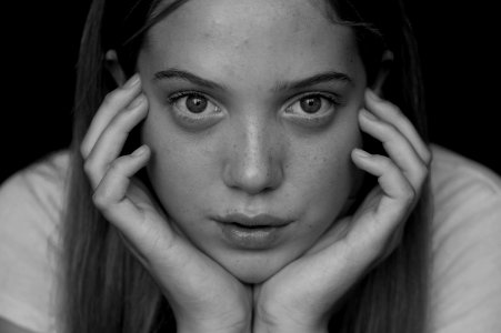 Adolescent Beauty Black-and-white