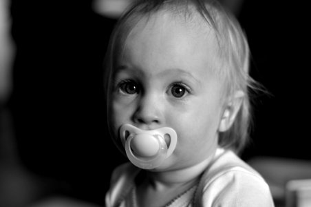 Adorable Baby Black-and-white photo