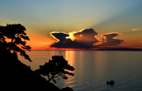 Backlit Clouds Dawn photo