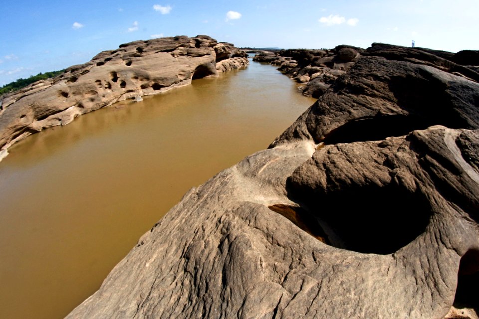 Boulders Clouds Crack