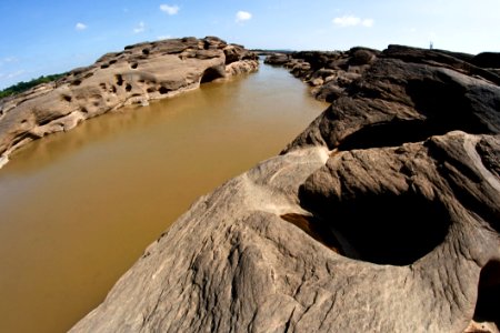 Boulders Clouds Crack photo