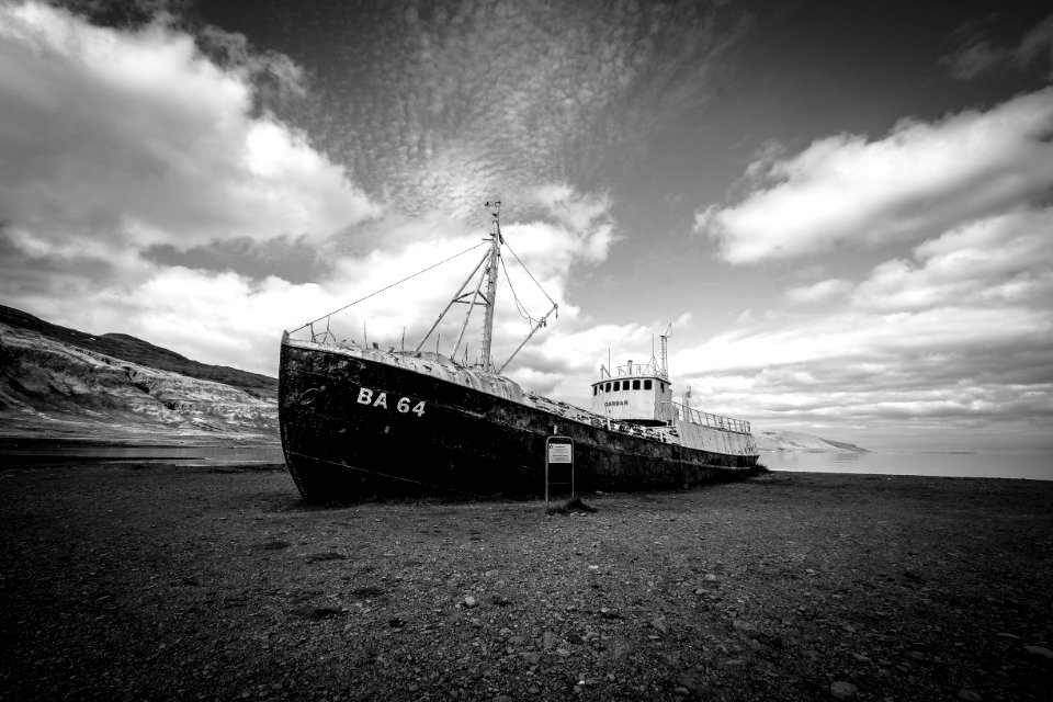 Abandoned Beach Black-and-white