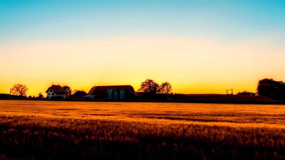 Agriculture Barn Clouds photo