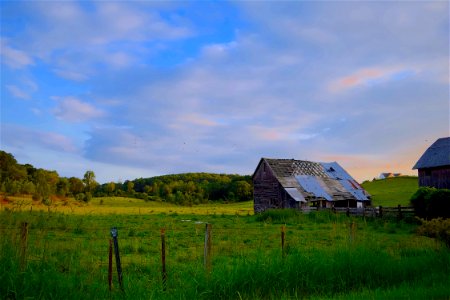Agriculture Barn Clouds