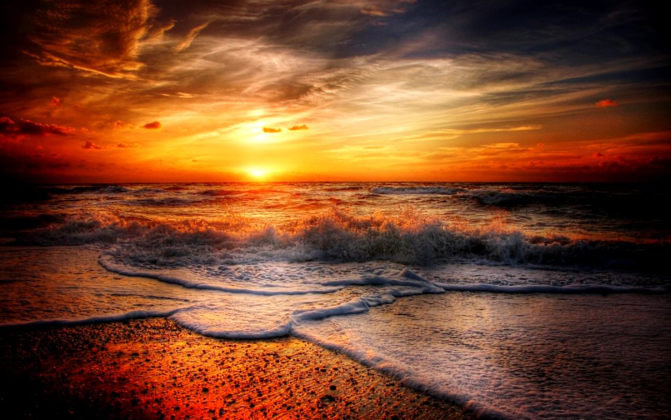 Beach Clouds Dawn