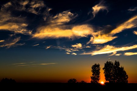 Backlit Clouds Dawn photo